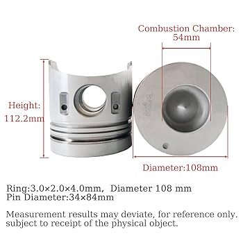 Amazon.com: Pmtihxu 4PCS 4D33 Piston + Piston Rings For